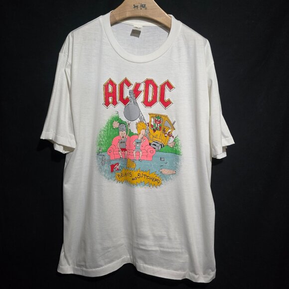 Bunny Rabbit Other - Bunny Rabbit - 1996 MTV Beavis and Butthead AC/DC Tour Collab - White - Sz XL*